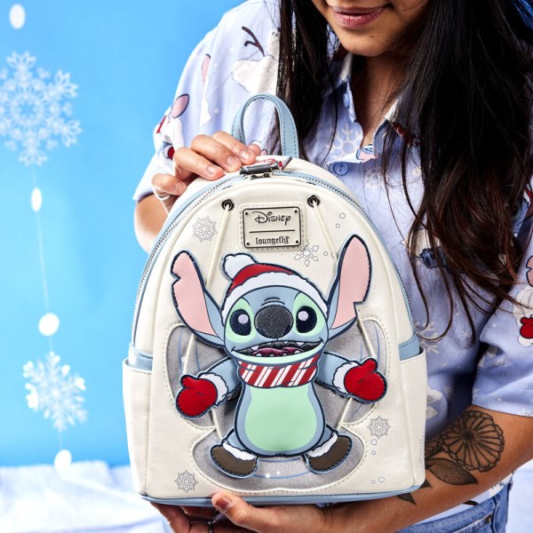 MINI-RUCKSACK Stitch im Schnee macht einen Engel – DISNEY LOUNGEFLY
