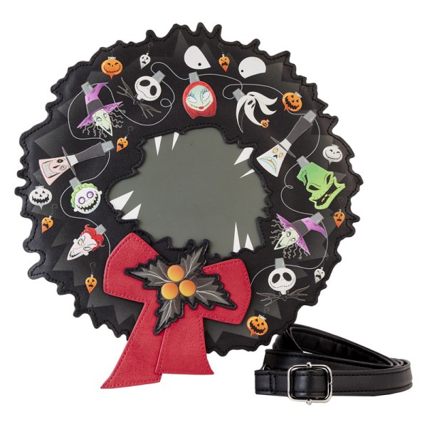 UMHÄNGETASCHE Nightmare before Christmas Kranz-Lichterketten – DISNEY LOUNGEFLY