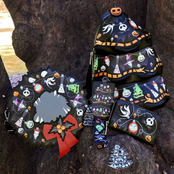 UMHÄNGETASCHE Nightmare before Christmas Kranz-Lichterketten – DISNEY LOUNGEFLY