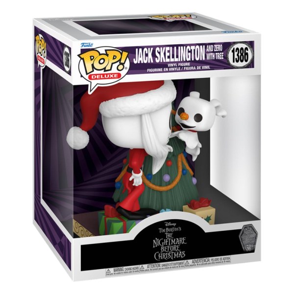 Funko POP! Deluxe 1386 – Der Albtraum vor Weihnachten 30th – Jack & Zero mit dem Baum