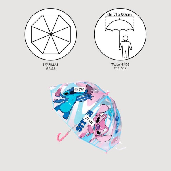 Manueller Regenschirm von Stitch and Angel - Disney