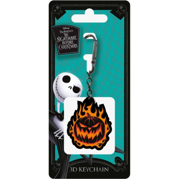 Gummi-Schlüsselanhänger „The Nightmare Before Christmas Pumpkin on Fire“ – Disney