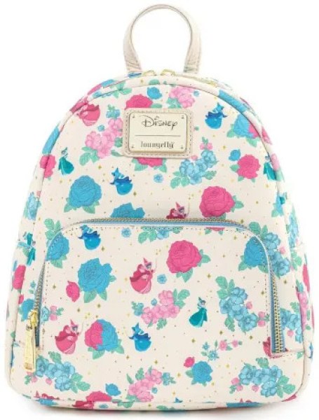 MINI-RUCKSACK Die drei guten Feen mit Blumenmuster – DISNEY LOUNGEFLY