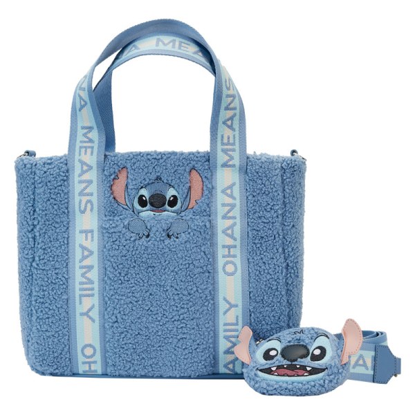 Einkaufstasche Stitch aus Plüsch-Sherpa mit Geldbörse – DISNEY LOUNGEFLY