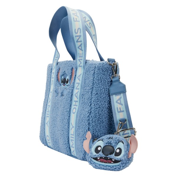 Einkaufstasche Stitch aus Plüsch-Sherpa mit Geldbörse – DISNEY LOUNGEFLY