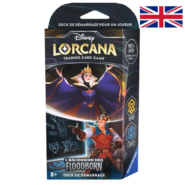 Bernstein- und Saphir-Starterdeck (englische Sprache) Disney Lorcana Rise of the Floodborn