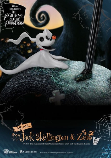 Jack Skellington und Zero – Disney Mastercraft