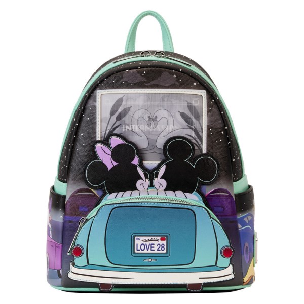 MINI-Linsenraster-RUCKSACK Mickey und Minnie Date Night at the Drive-In – DISNEY LOUNGEFLY