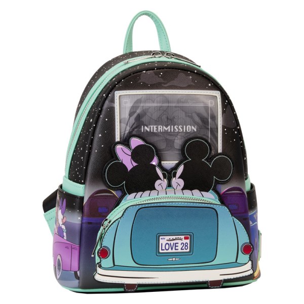 MINI-Linsenraster-RUCKSACK Mickey und Minnie Date Night at the Drive-In – DISNEY LOUNGEFLY
