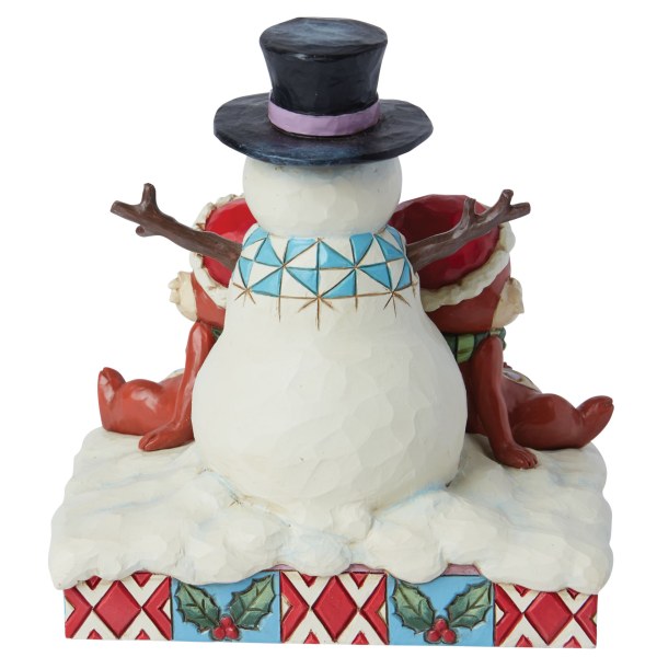 Chip und Dale mit einem Schneemann – Disney Traditions