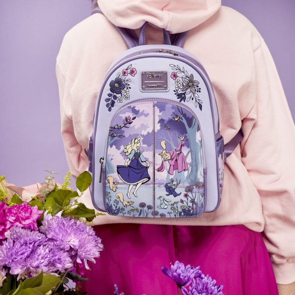 MINI-RUCKSACK „Dornröschen 65. Jubiläum Scene Floral“ – DISNEY LOUNGEFLY