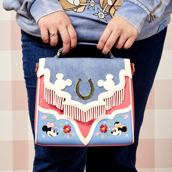 Mickey und Minnie Western-Schultertasche mit Fransen – DISNEY LOUNGEFLY