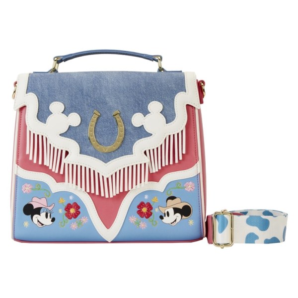 Mickey und Minnie Western-Schultertasche mit Fransen – DISNEY LOUNGEFLY