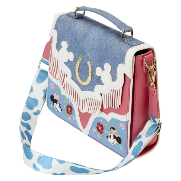 Mickey und Minnie Western-Schultertasche mit Fransen – DISNEY LOUNGEFLY