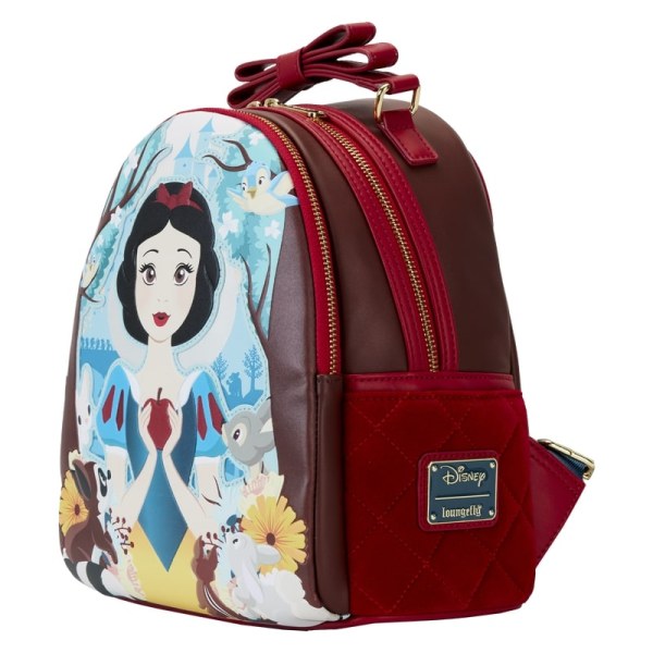 Schneeweißer MINI-RUCKSACK aus gestepptem Samt – DISNEY LOUNGEFLY