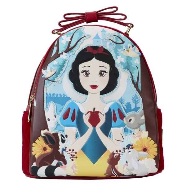 Schneeweißer MINI-RUCKSACK aus gestepptem Samt – DISNEY LOUNGEFLY