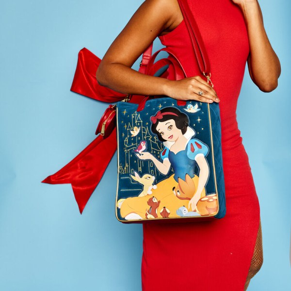 Schneewittchen-Einkaufstasche aus gestepptem Samt – DISNEY LOUNGEFLY