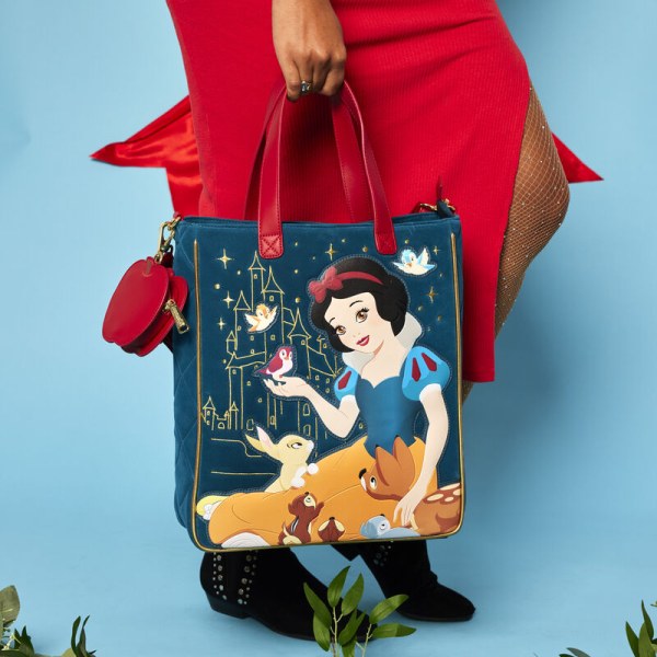 Schneewittchen-Einkaufstasche aus gestepptem Samt – DISNEY LOUNGEFLY
