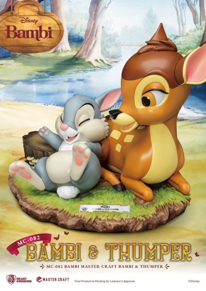 Bambi & Thumper 26 cm Statuette – Disney Mastercraft