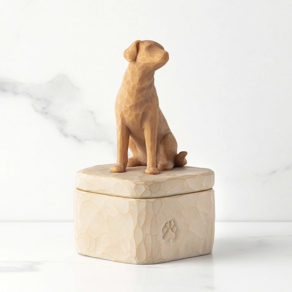 Goldene Aufbewahrungsbox „Love My Dog“ - WILLOW TREE