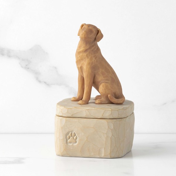 Goldene Aufbewahrungsbox „Love My Dog“ - WILLOW TREE