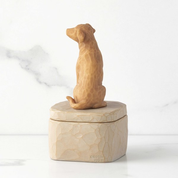 Goldene Aufbewahrungsbox „Love My Dog“ - WILLOW TREE