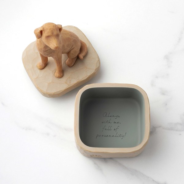 Goldene Aufbewahrungsbox „Love My Dog“ - WILLOW TREE