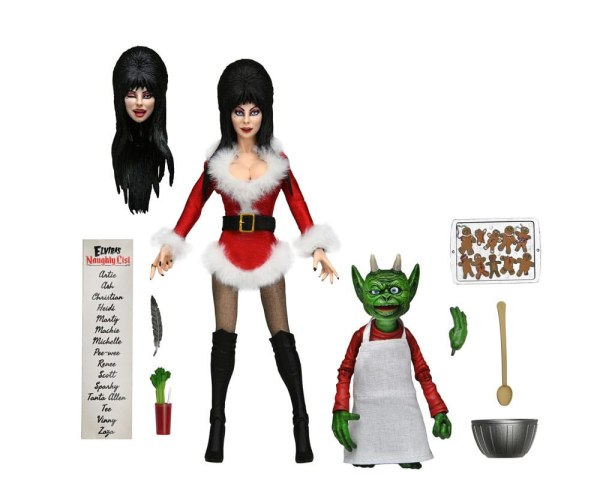 Elvira, Herrin der Dunkelheit Figur eClothed Very Scary Xmas Elvira 20 cm