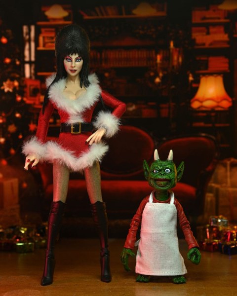 Elvira, Herrin der Dunkelheit Figur eClothed Very Scary Xmas Elvira 20 cm
