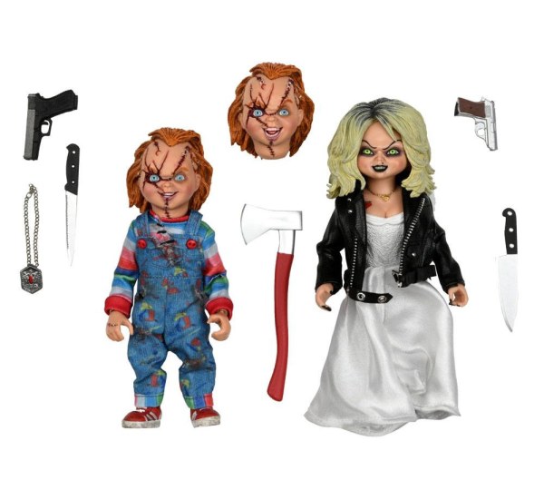 Chuckys Braut-Pack 2 Figur bekleidet Chucky & Tiffany 14 cm