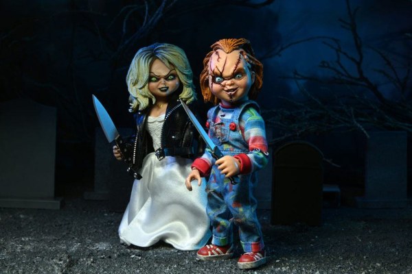 Chuckys Braut-Pack 2 Figur bekleidet Chucky & Tiffany 14 cm