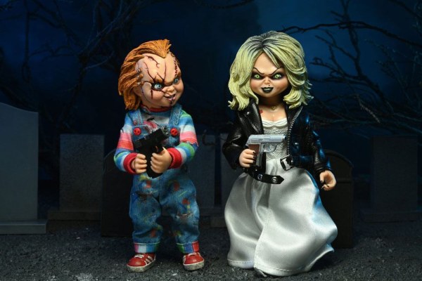 Chuckys Braut-Pack 2 Figur bekleidet Chucky & Tiffany 14 cm