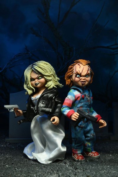 Chuckys Braut-Pack 2 Figur bekleidet Chucky & Tiffany 14 cm