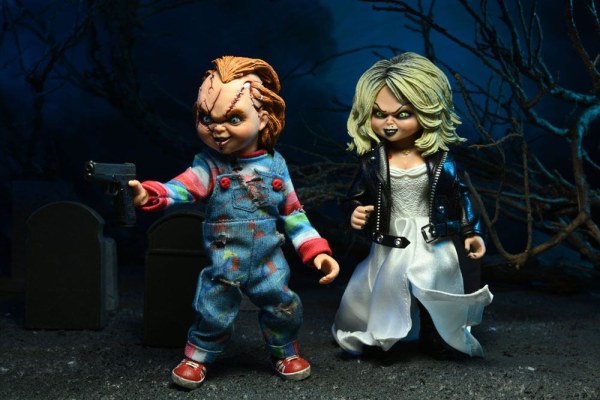 Chuckys Braut-Pack 2 Figur bekleidet Chucky & Tiffany 14 cm