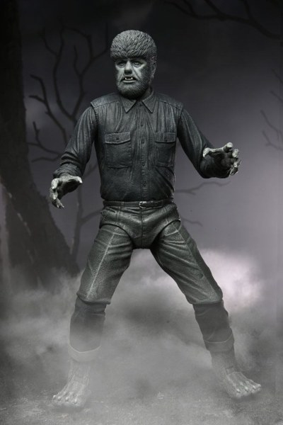 Universal Monsters Figur Ultimate The Wolf Man (Schwarz & Weiß) 18 cm