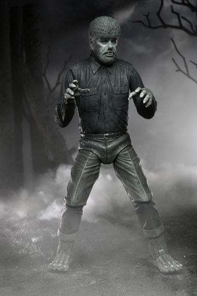 Universal Monsters Figur Ultimate The Wolf Man (Schwarz & Weiß) 18 cm