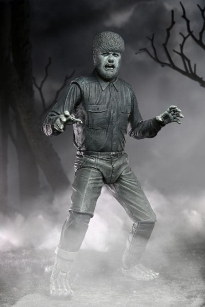 Universal Monsters Figur Ultimate The Wolf Man (Schwarz & Weiß) 18 cm
