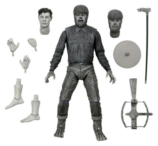 Universal Monsters Figur Ultimate The Wolf Man (Schwarz & Weiß) 18 cm
