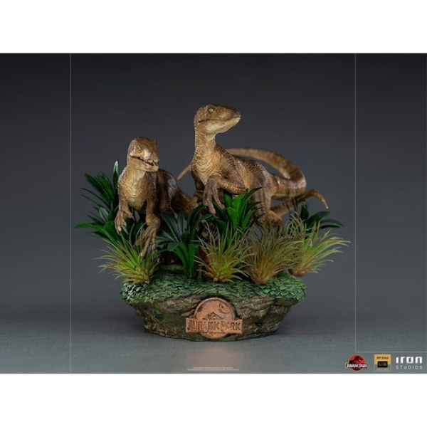 ZWEI VELOCIRAPTOREN ART SCALE DELUXE - JURASSIC PARK