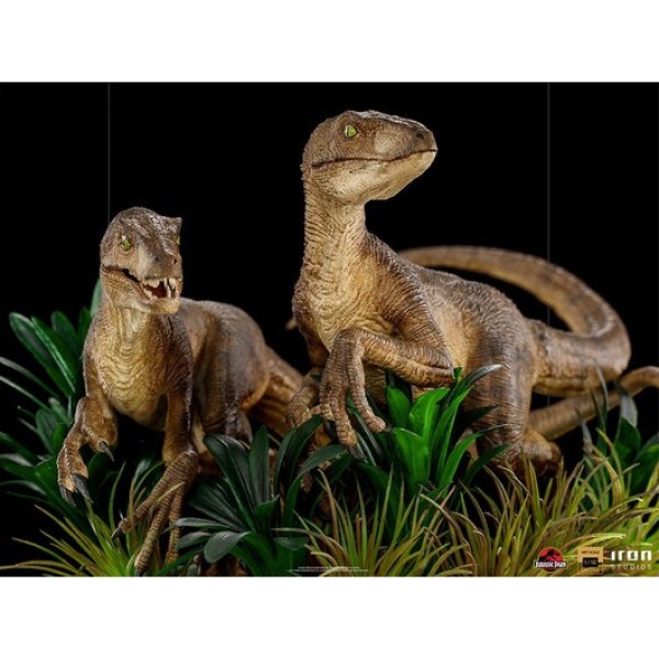 ZWEI VELOCIRAPTOREN ART SCALE DELUXE - JURASSIC PARK