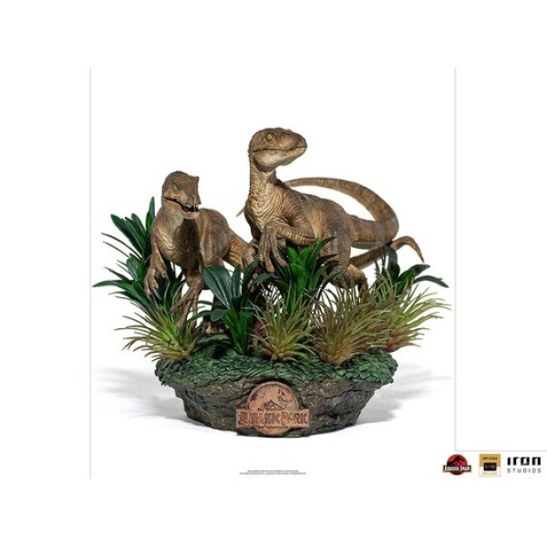 ZWEI VELOCIRAPTOREN ART SCALE DELUXE - JURASSIC PARK