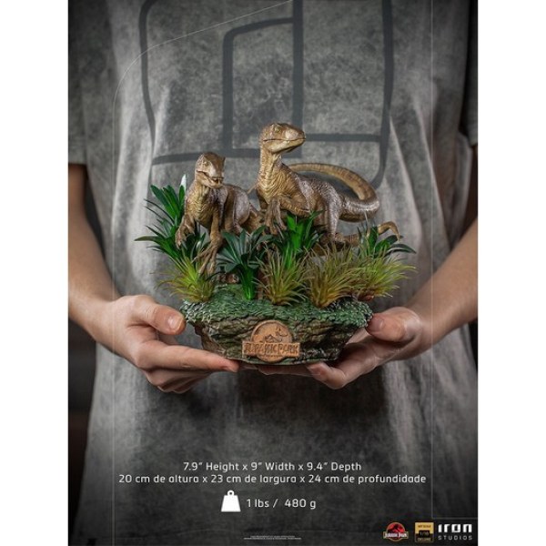 ZWEI VELOCIRAPTOREN ART SCALE DELUXE - JURASSIC PARK