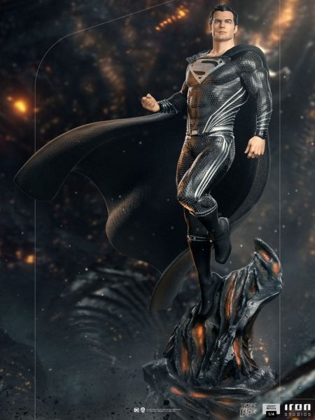 Superman schwarzer Anzug Justice League Art Scale - Dc Comics