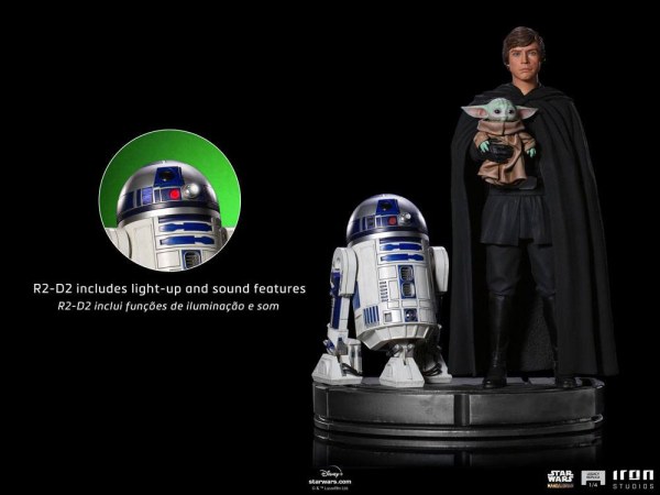 Der Mandalorianer Luke Skywalker, R2-D2 und Grogu Art Scale - Star Wars