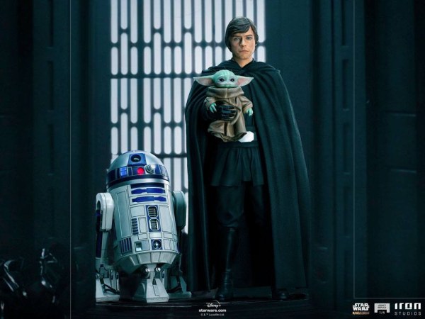 Der Mandalorianer Luke Skywalker, R2-D2 und Grogu Art Scale - Star Wars