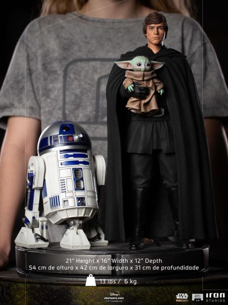 Der Mandalorianer Luke Skywalker, R2-D2 und Grogu Art Scale - Star Wars