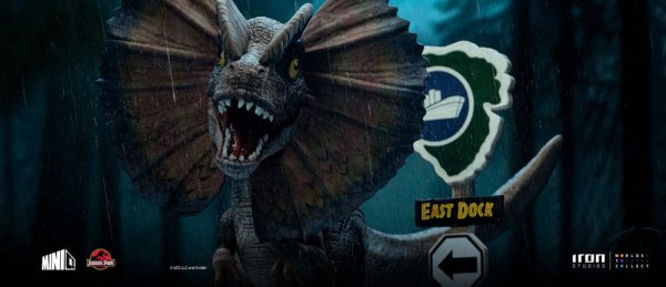 DILOPHOSAURUS ART SCALE - JURASSIC PARK
