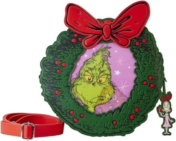 DR. SEUSS GRINCH Weihnachtskranz-Umhängetasche - DISNEY LOUNGEFLY