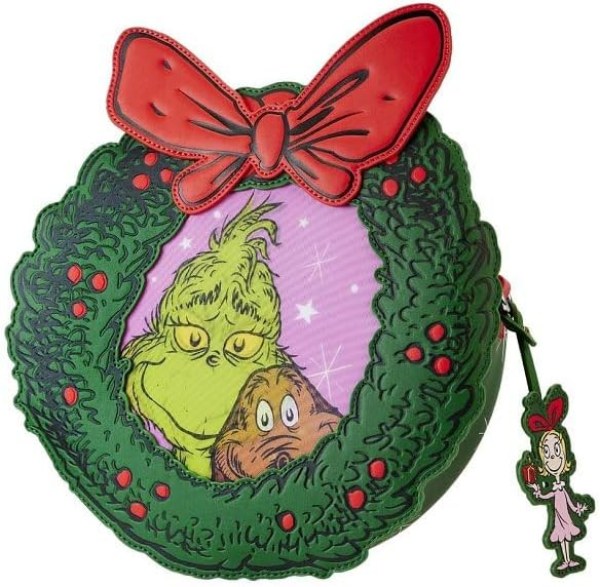 DR. SEUSS GRINCH Weihnachtskranz-Umhängetasche - DISNEY LOUNGEFLY