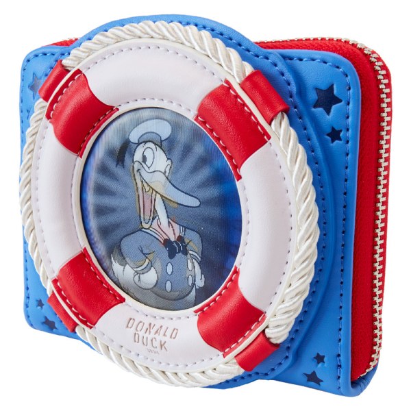 Lentikulär Zip mit Rundum-Reißverschluss zum 90. Jubiläum von Donald Duck - DISNEY LOUNGEFLY